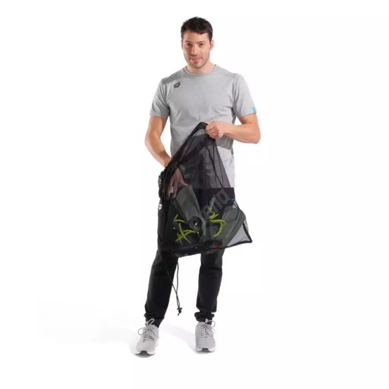 Arena One Go Mesh Unisex Τσάντα Πλάτης Κολυμβητηρίου // Μαύρη