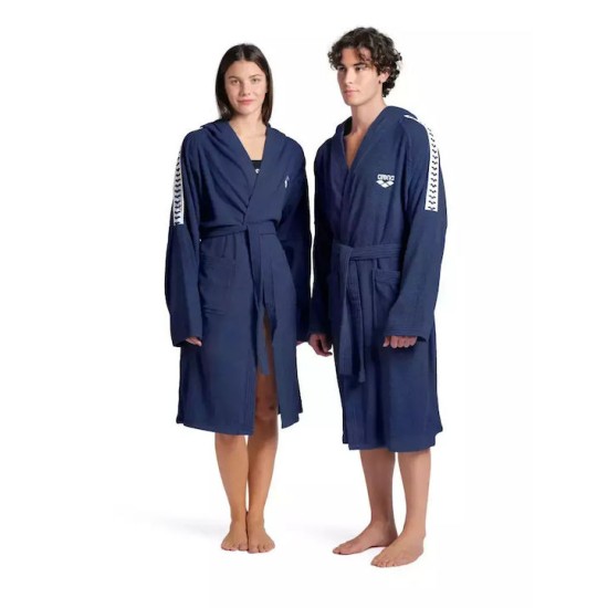 Μπουρνούζι ARENA Team Stripe 100% βαμβάκι - Navy Μπλε