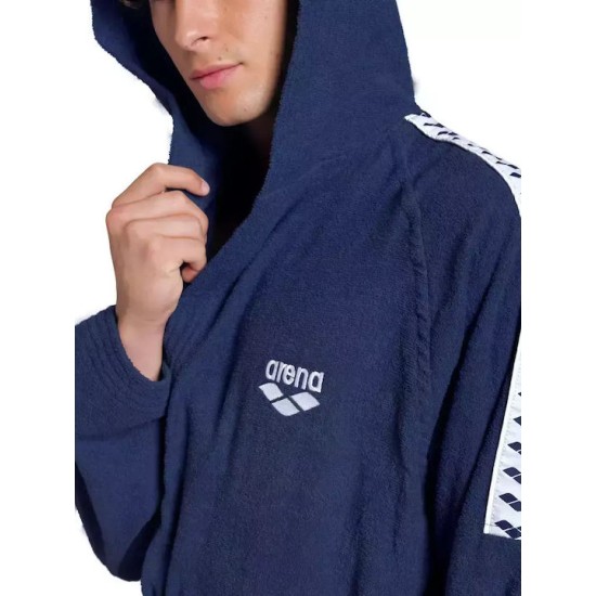 Μπουρνούζι ARENA Team Stripe 100% βαμβάκι - Navy Μπλε