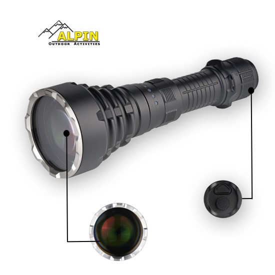 AlpinOutdoor Φακός LEP 2,8Km LaserBeam Mini με Ειδικό κάτοπτρο