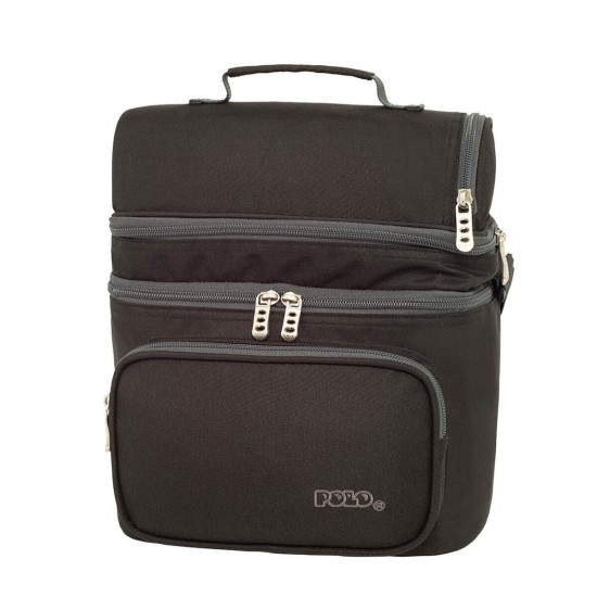 Polo Τσάντα φαγητού double cooler 9lt Μαύρο 25 x 19 x 29cm