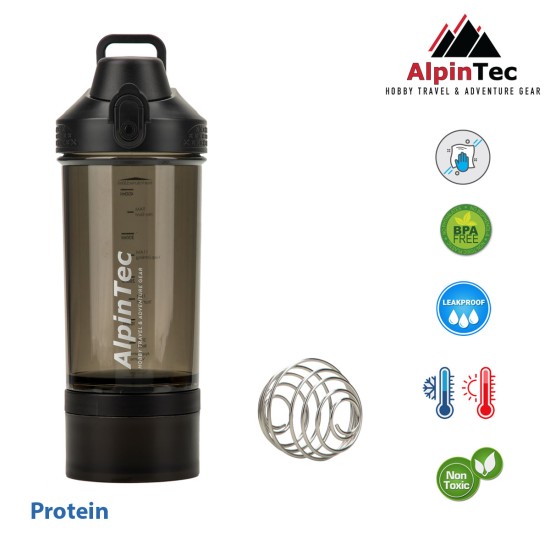 Παγούρι ALPINTEC 550ml Protein - μαύρο