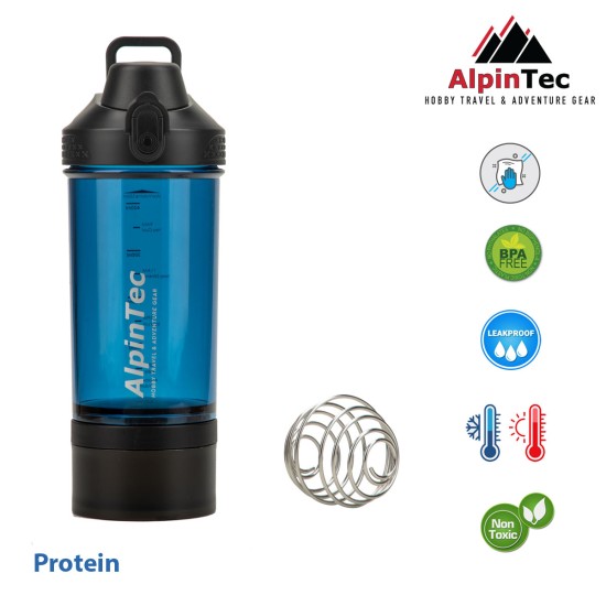 Παγούρι ALPINTEC 550ml Protein - σκούρο μπλε