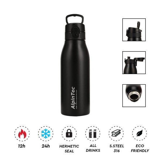 Θερμός ALPINTEC Fellow2 600ml - μαύρο