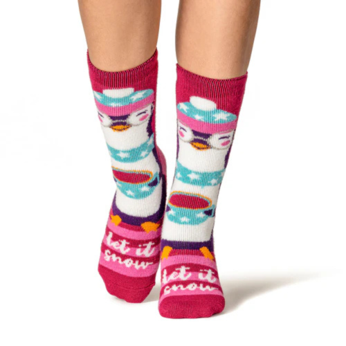 Γυναικείες Ισοθερμικές κάλτσες HEAT HOLDERS Lite Christmas Socks - Penguin