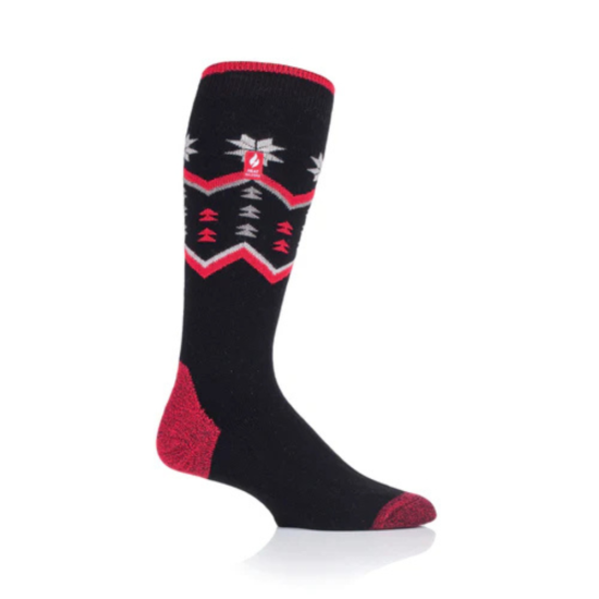 Ανδρικές κάλτσες HEAT HOLDERS Original Ultra Lite Long Ski & Snow Sports Socks - Black Fairisle